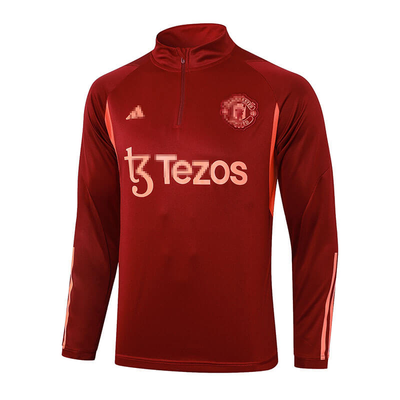 Sudadera Entrenamiento Manchester United 2023/2024 Rojo Oscuro